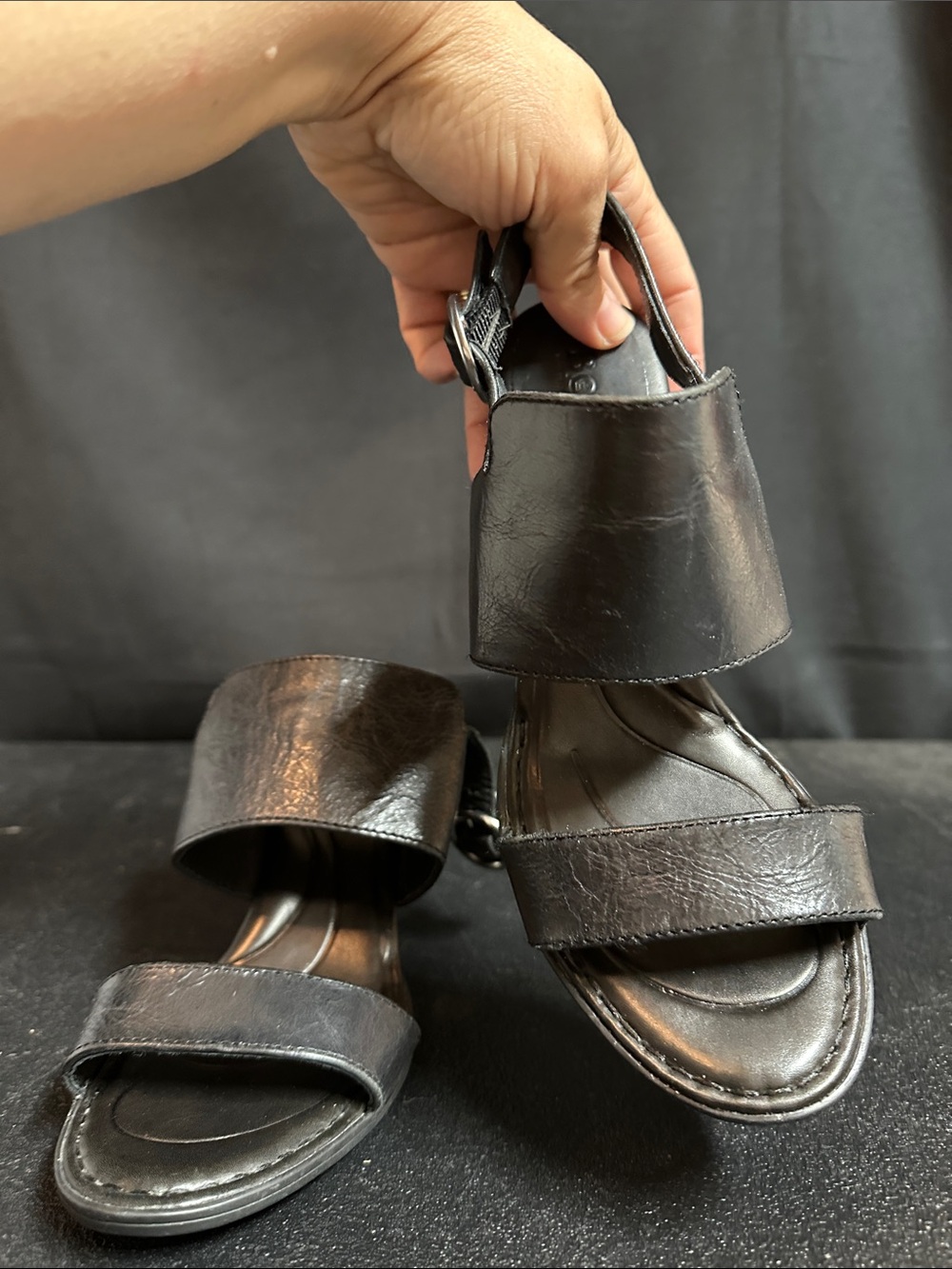 Born Comfort Slide Sandals - Black 8